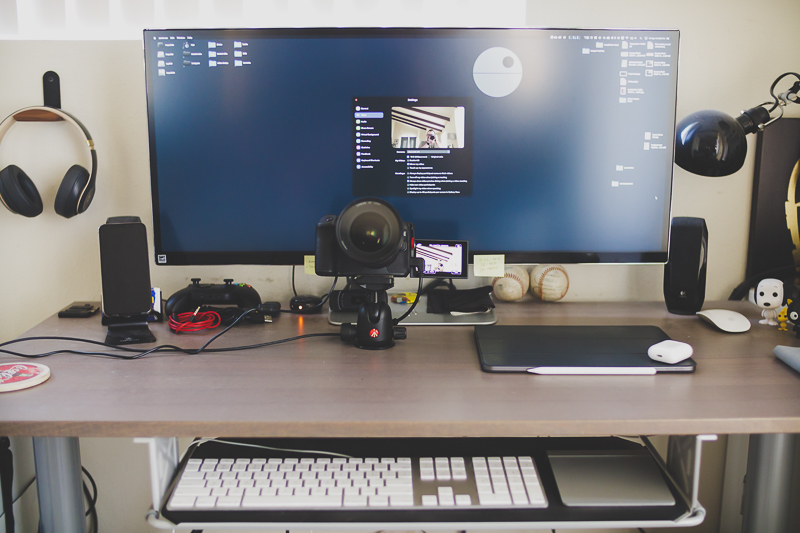 Desktop webcam setup